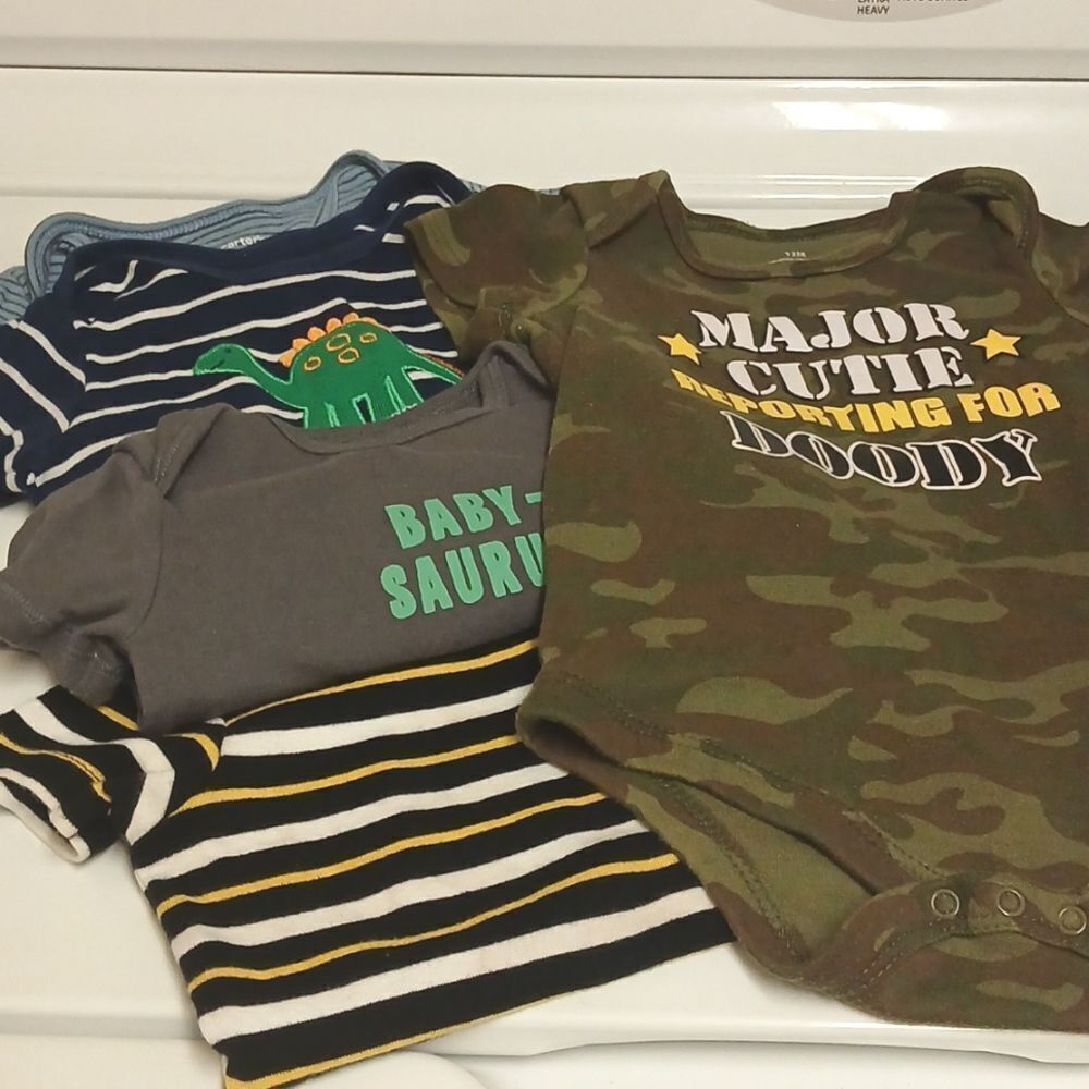 Carter's and various branded boys onesies 12M
